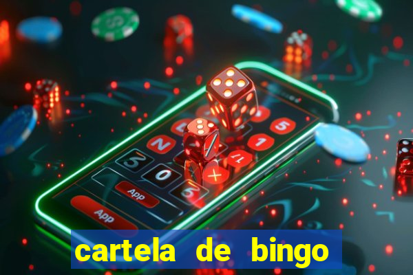 cartela de bingo cha de bebe